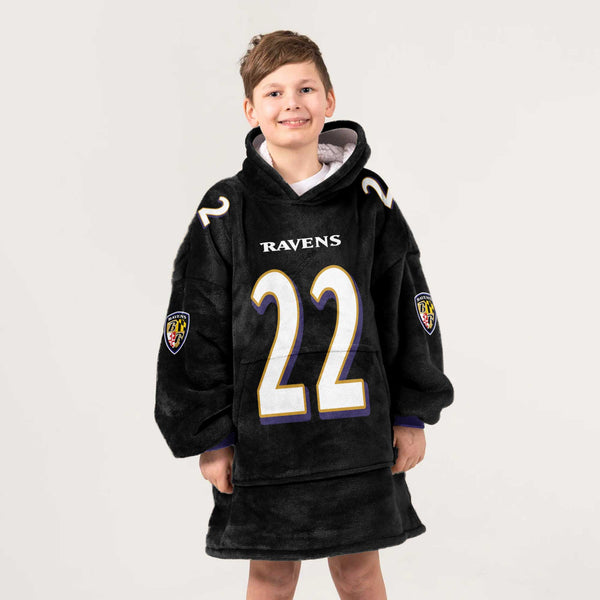 D.H 22 Baltimore Football Unisex Blanket Hoodie