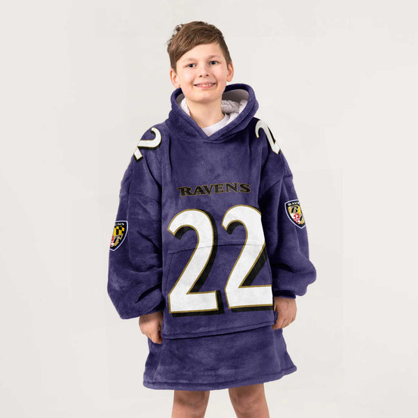 D.H 22 Baltimore Football Unisex Blanket Hoodie