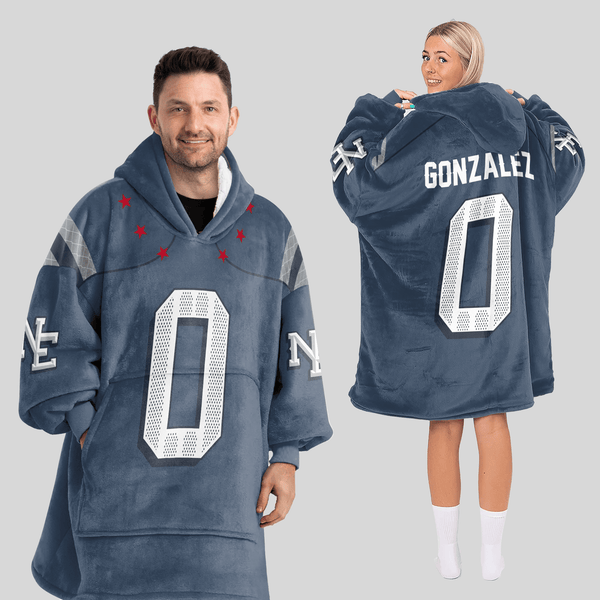 C.G 0 New England Football Unisex Blanket Hoodie