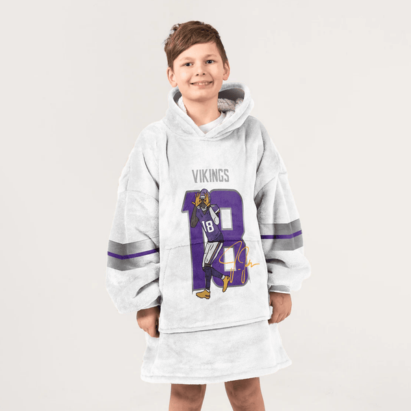 J.J 18 Minnesota Football Unisex Blanket Hoodie
