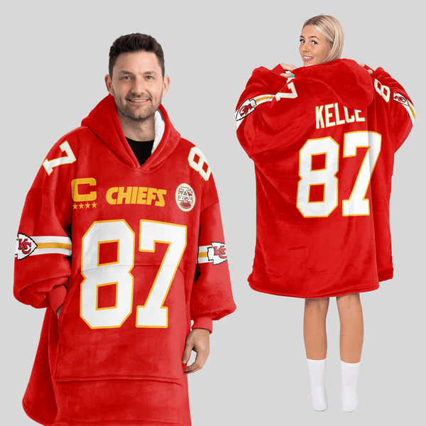 T.K 87 Kansas City Football Unisex Blanket Hoodie