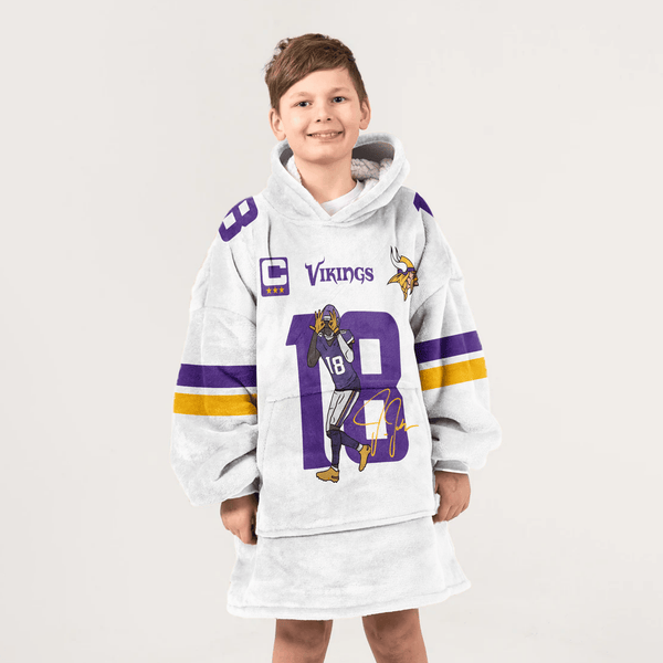 J.J 18 Minnesota Football Unisex Blanket Hoodie