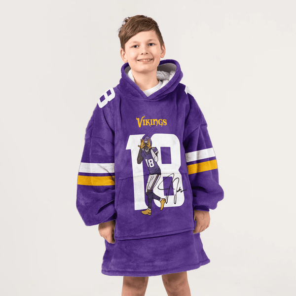 J.J 18 Minnesota Football Unisex Blanket Hoodie