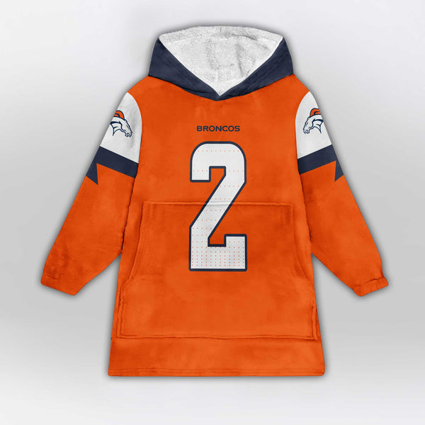 Denver Football Team Unisex Blanket Hoodie