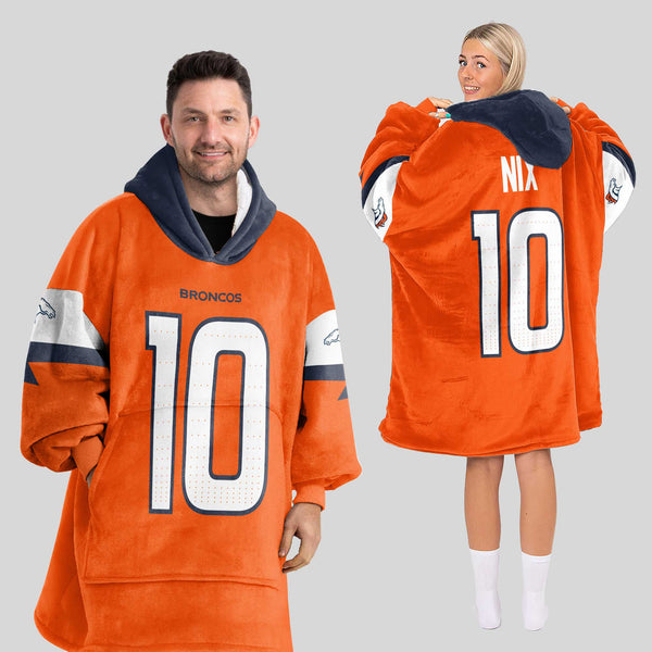 Denver Football Team Unisex Blanket Hoodie