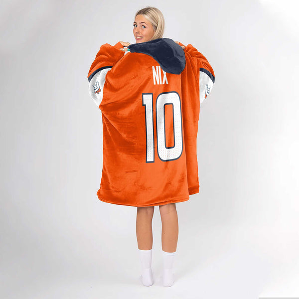 Denver Football Team Unisex Blanket Hoodie