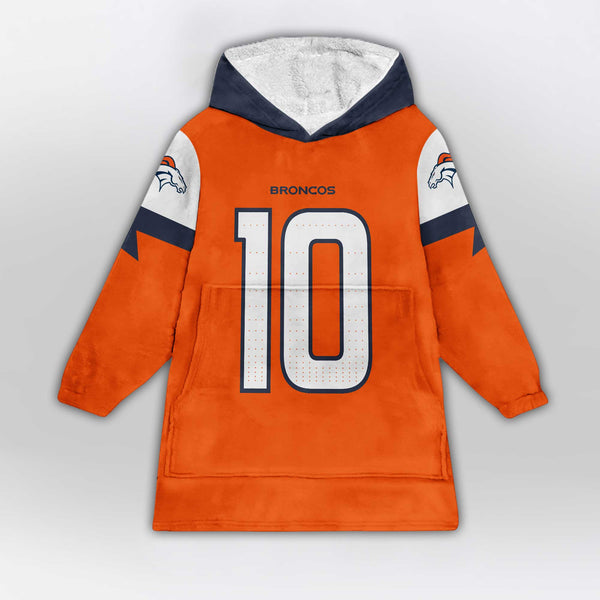 Denver Football Team Unisex Blanket Hoodie