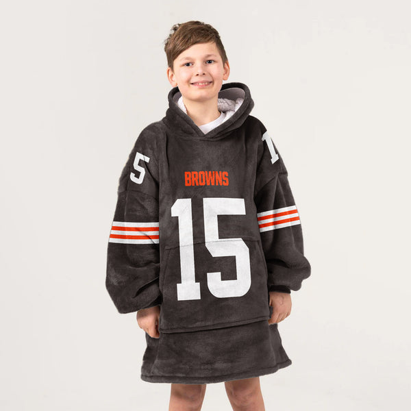 Captain J.F 15 Cleveland Football Unisex Blanket Hoodie