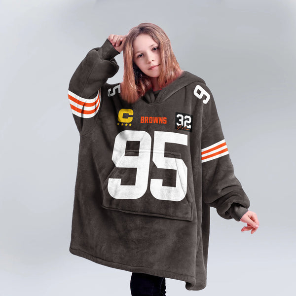 Captain M.G 95 Cleveland Football Unisex Blanket Hoodie