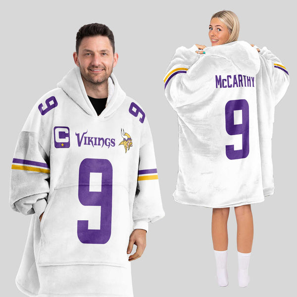 Captain J.J.M 9 Minnesota Football Unisex Blanket Hoodie
