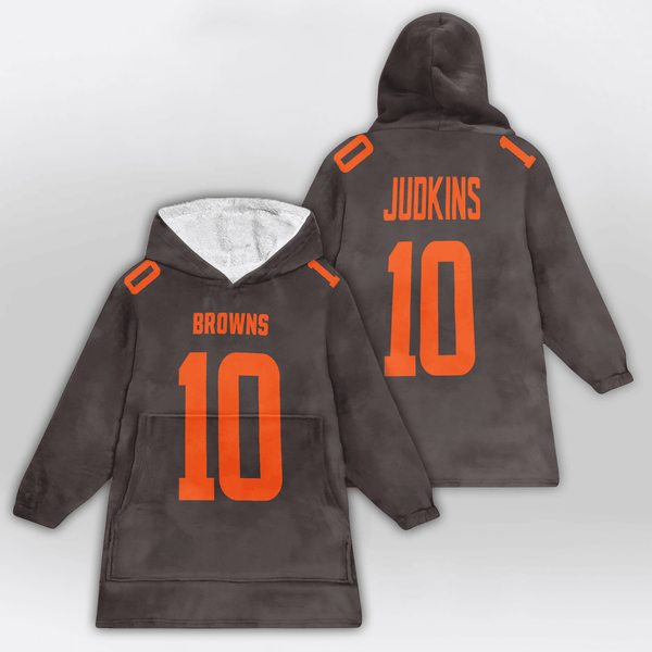 Q.J 10 Cleveland Football Unisex Blanket Hoodie