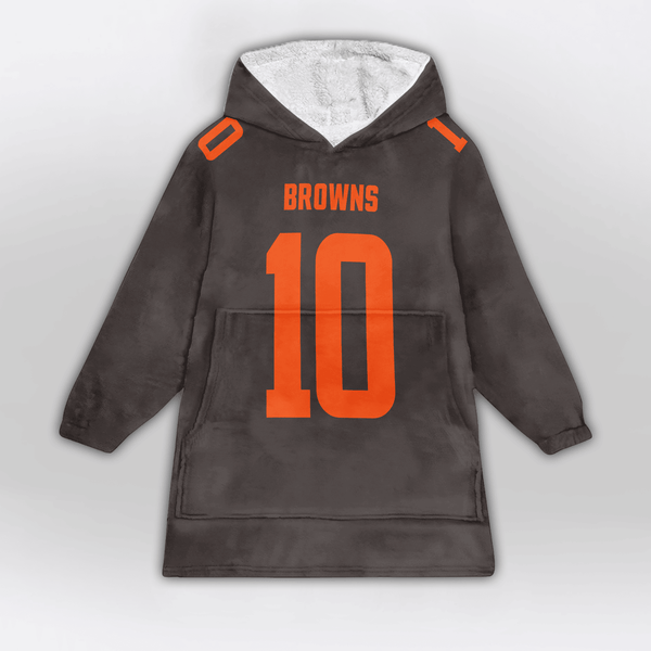 Q.J 10 Cleveland Football Unisex Blanket Hoodie