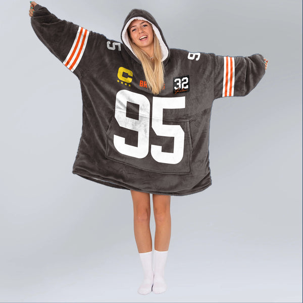 Cleveland Football Team Unisex Blanket Hoodie