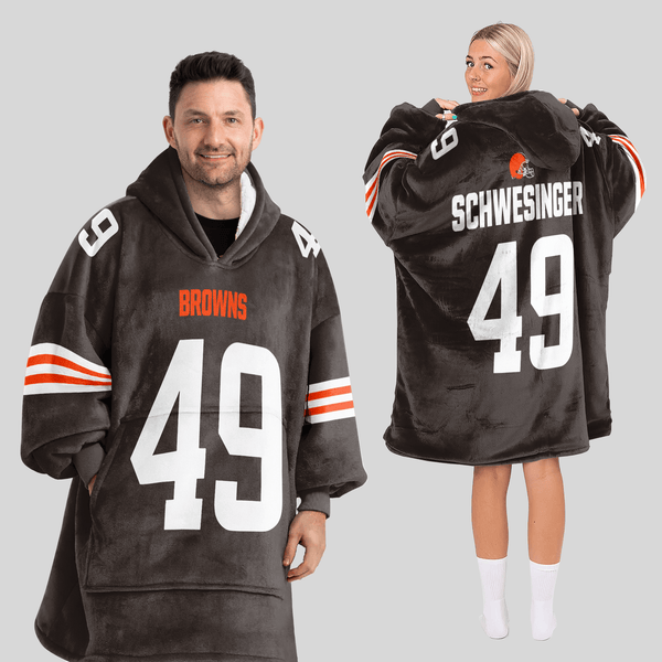 Cleveland Football Team Unisex Blanket Hoodie