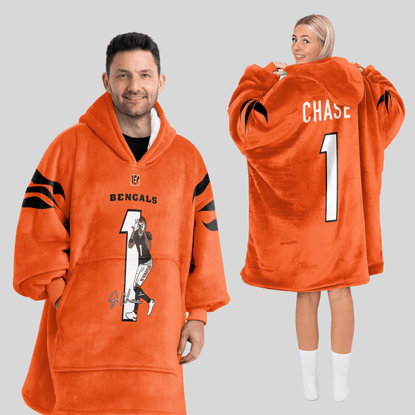 J.C 1 Cincinnati Football Unisex Blanket Hoodie