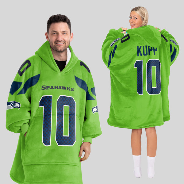 C.K 10 Seattle Football Unisex Blanket Hoodie