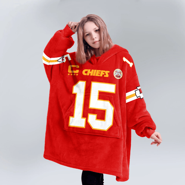 Kansas City Football Team Unisex Blanket Hoodie