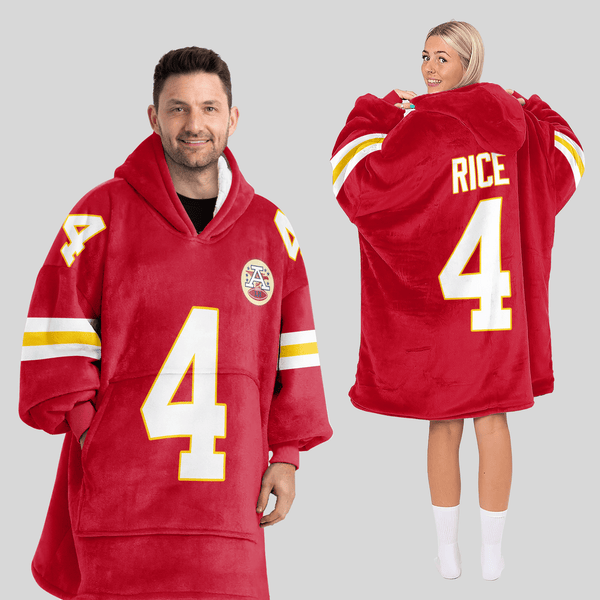 Kansas City Football Team Unisex Blanket Hoodie