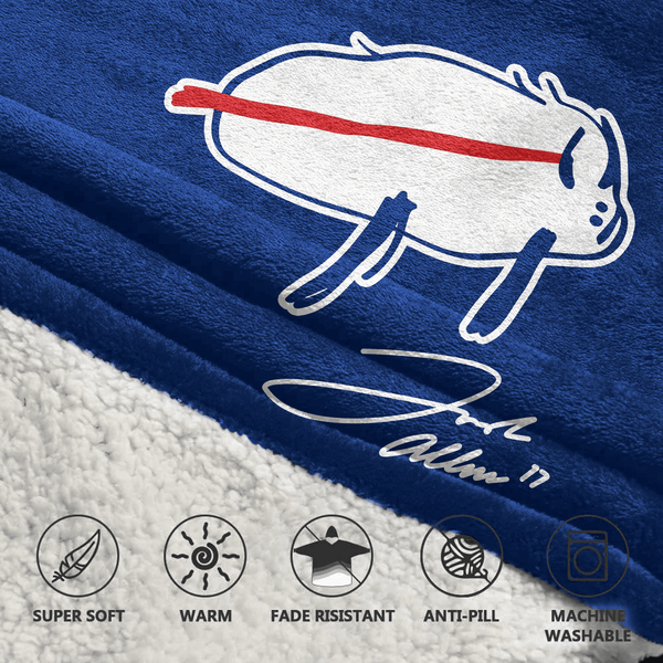 Buffalo Football Unisex Blanket Hoodie