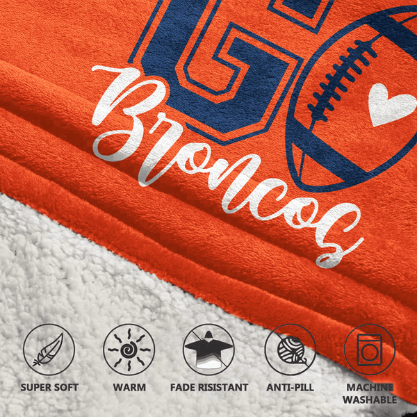 Denver Football Unisex Blanket Hoodie