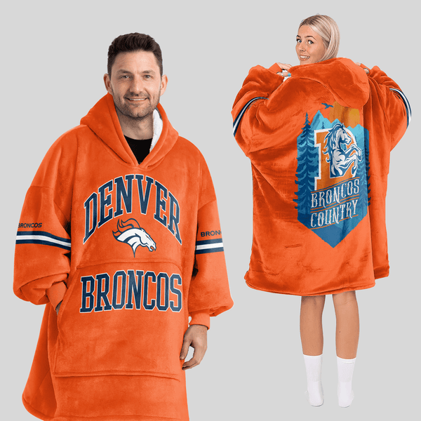 Denver Football Unisex Blanket Hoodie