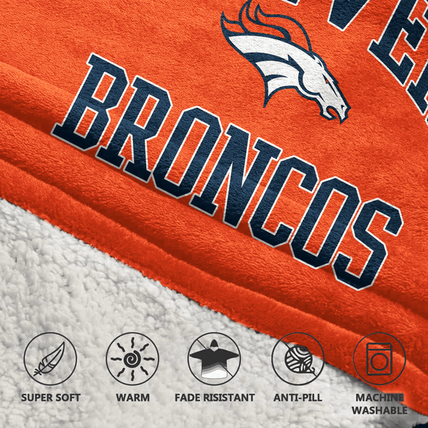 Denver Football Unisex Blanket Hoodie