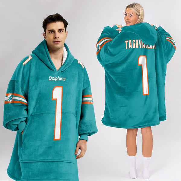 Captain T.T 1 Miami Football Unisex Blanket Hoodie