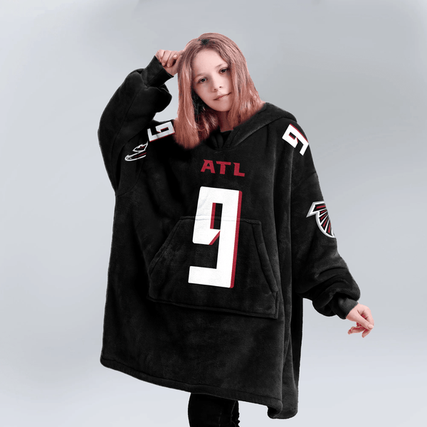M.P 9 Atlanta Football Unisex Blanket Hoodie