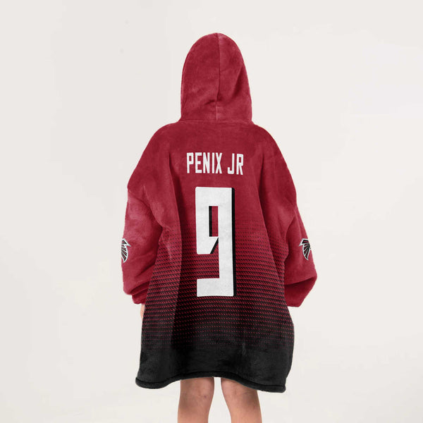 M.P 9 Atlanta Football Unisex Blanket Hoodie