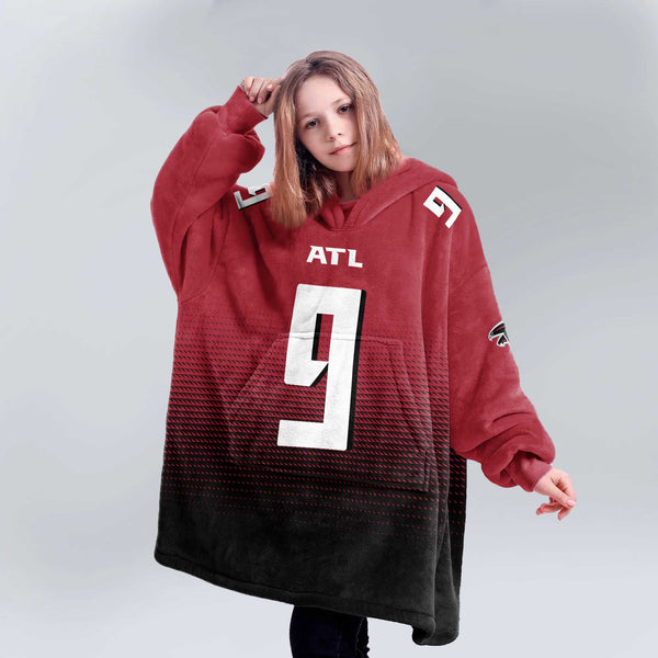 M.P 9 Atlanta Football Unisex Blanket Hoodie