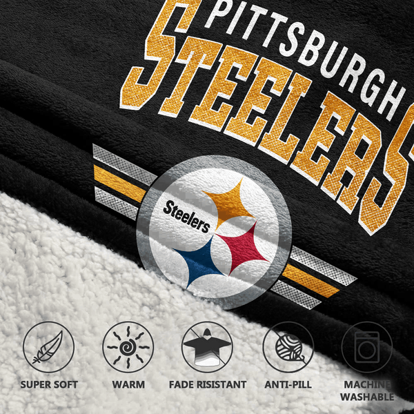 T.J.W 90 Pittsburgh Football Unisex Blanket Hoodie