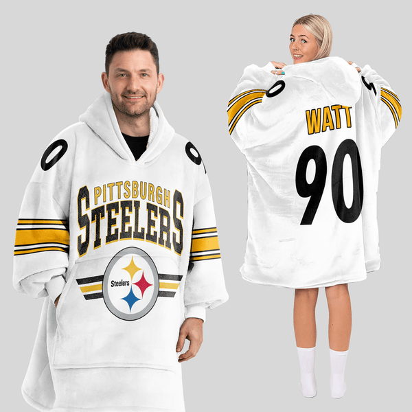 T.J.W 90 Pittsburgh Football Unisex Blanket Hoodie