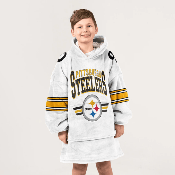 T.J.W 90 Pittsburgh Football Unisex Blanket Hoodie