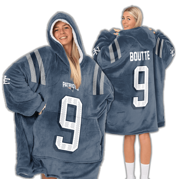 K.B 9 New England Football Unisex Blanket Hoodie