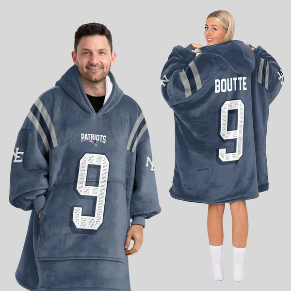 K.B 9 New England Football Unisex Blanket Hoodie