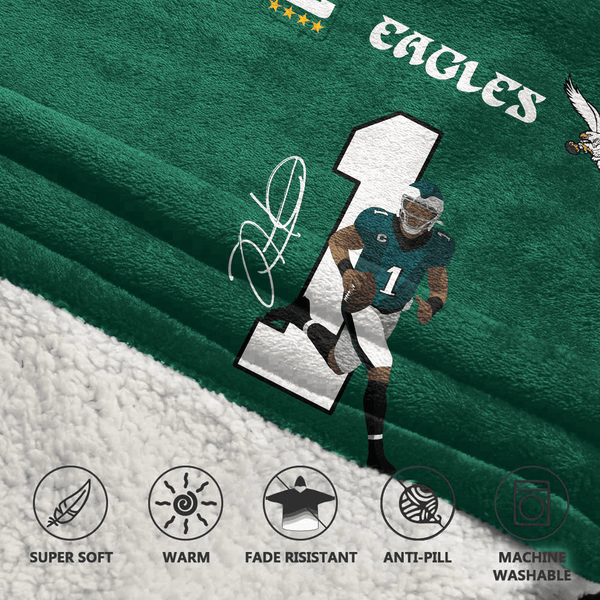 J.H 1 Philadelphia Football Unisex Blanket Hoodie