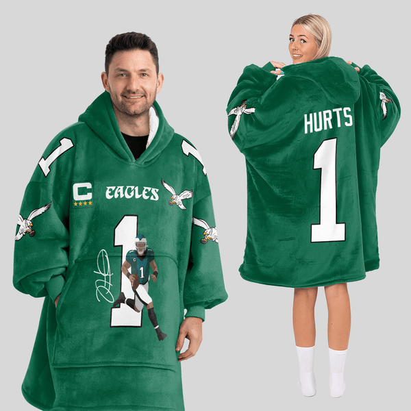 J.H 1 Philadelphia Football Unisex Blanket Hoodie