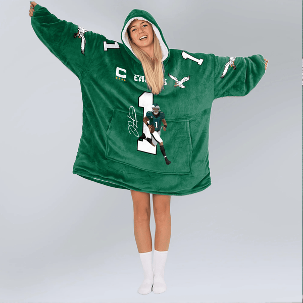 J.H 1 Philadelphia Football Unisex Blanket Hoodie