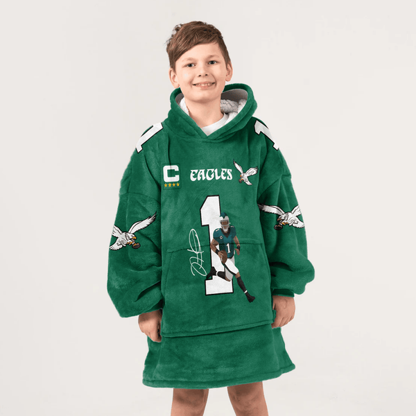 J.H 1 Philadelphia Football Unisex Blanket Hoodie