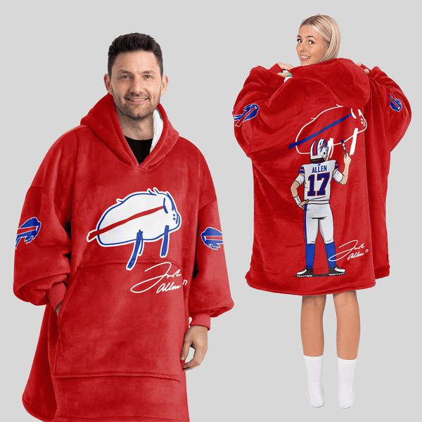 Buffalo Football Unisex Blanket Hoodie