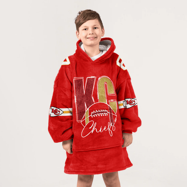 T.K 87 Kansas City Football Unisex Blanket Hoodie