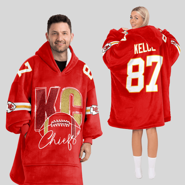 T.K 87 Kansas City Football Unisex Blanket Hoodie