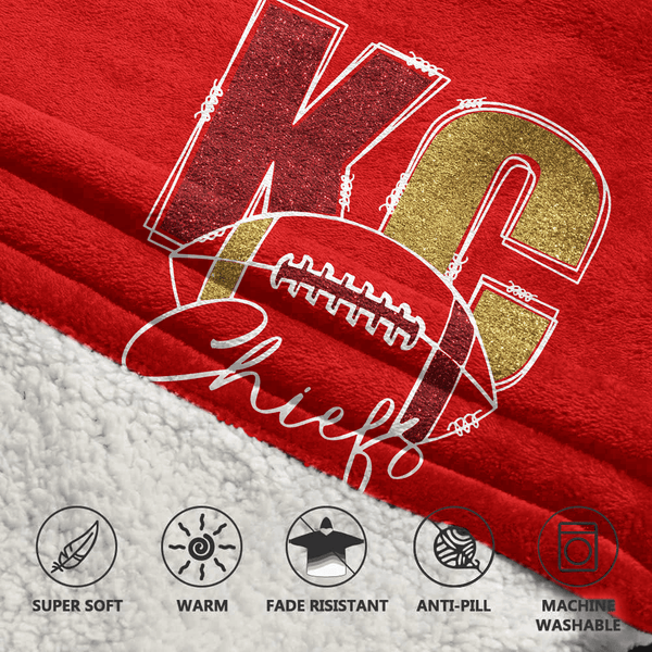 T.K 87 Kansas City Football Unisex Blanket Hoodie