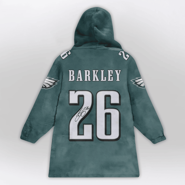 Autographed S.B 26 Philadelphia Football Unisex Blanket Hoodie