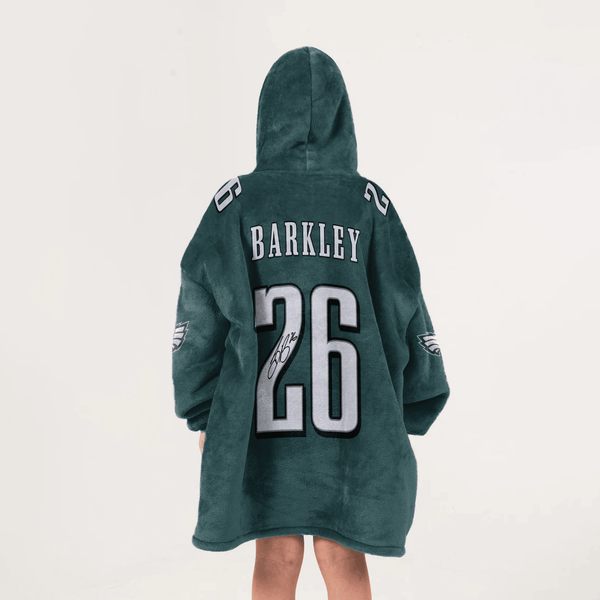 Autographed S.B 26 Philadelphia Football Unisex Blanket Hoodie
