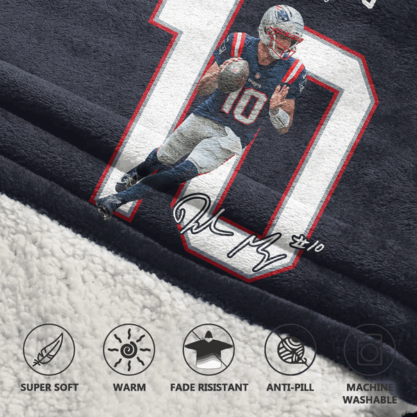 D.M 10 New England Football Unisex Blanket Hoodie
