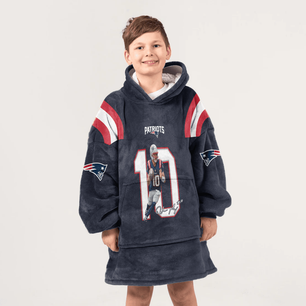 D.M 10 New England Football Unisex Blanket Hoodie