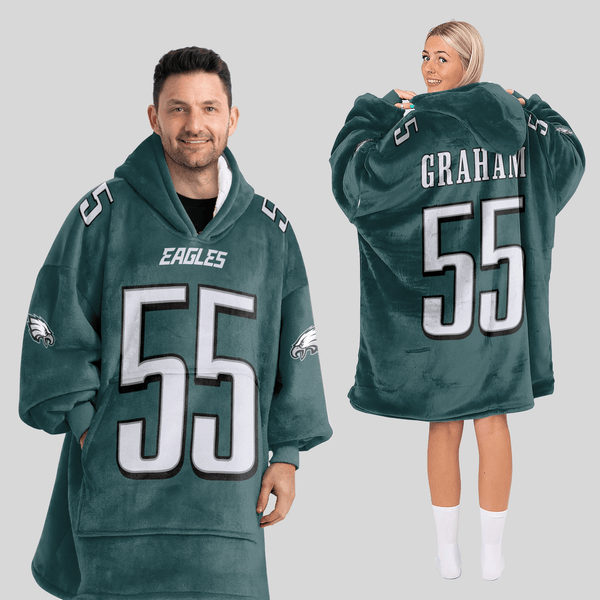 B.G 55 Philadelphia Football Unisex Blanket Hoodie