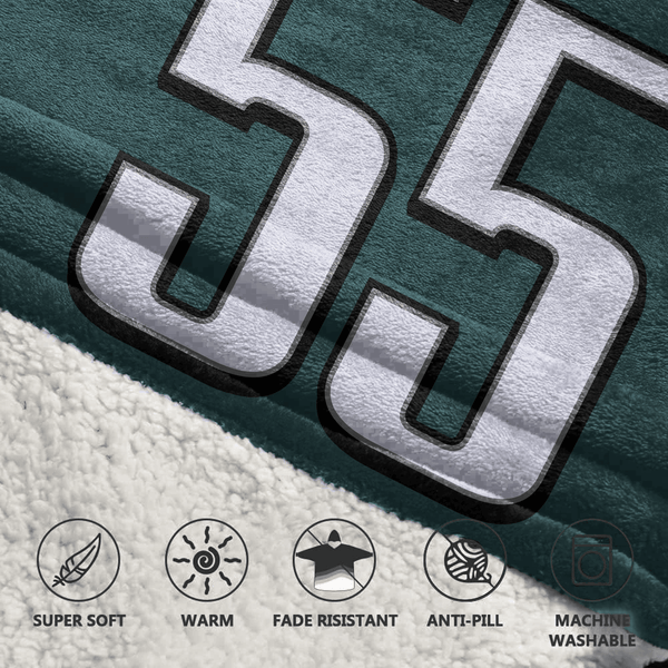 B.G 55 Philadelphia Football Unisex Blanket Hoodie