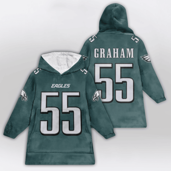 B.G 55 Philadelphia Football Unisex Blanket Hoodie